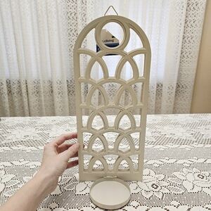 NWT Wall Hanging Candle Holder Rustic Farmhouse Gothic Cathedral Arch Sconce